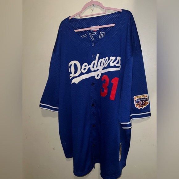 Vintage Mitchell & Ness 50thAnniversary  Jackie Robinson 1997 Mike Piazza Jersey - Picture 4 of 10